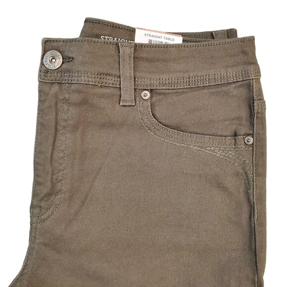 Style & Co Womens High Rise Tummy Control Straight Leg Pants Size 12S Deep Moss - Picture 5 of 15